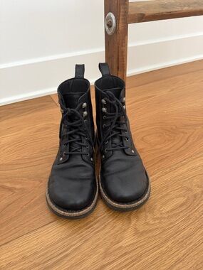 Birkenstock Black Leather Lace-Up Women's Boots